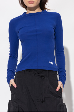 Y-3 Yohji Yamamoto Weekend Offender Langmore T-shirt blu navy con spalle a quadri