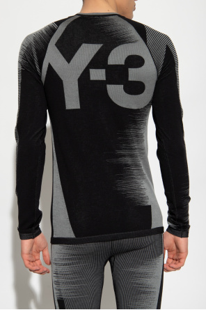 Y-3 Yohji Yamamoto Cotton Mesh Henley Shirt Kids