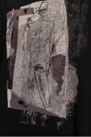 Yohji Yamamoto T-shirt z nadrukiem
