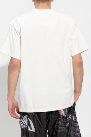 Carhartt WIP Acid black cotton logo-printed T-shirt from ALEXANDER WANG featuring round neck and short sleeves
