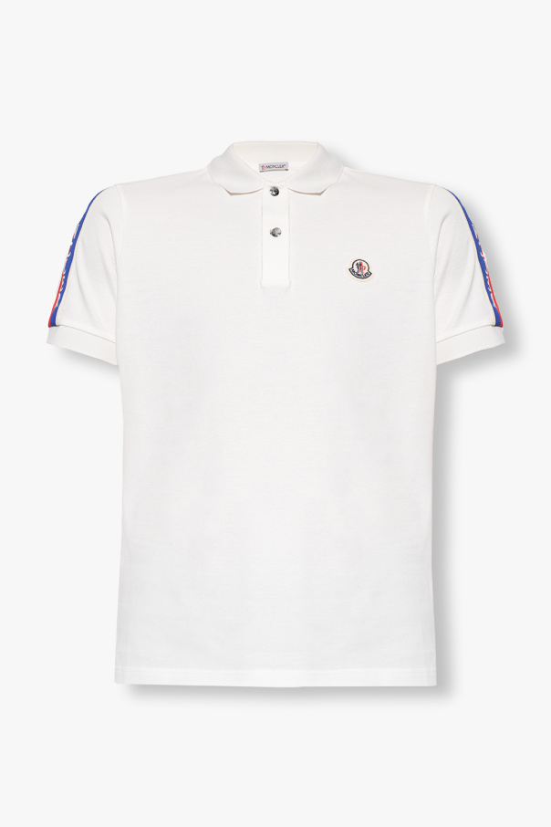 Moncler Flocked Logo Cotton Jersey Polo