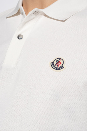 Moncler Flocked Logo Cotton Jersey Polo