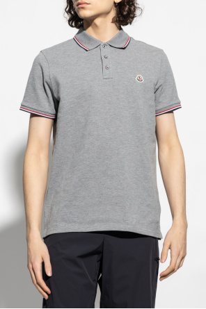 Moncler Cotton polo shirt with logo