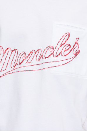 Moncler Original Penguin Sweat-shirt en micro-polaire à logo sur la poitrine Bleu marine