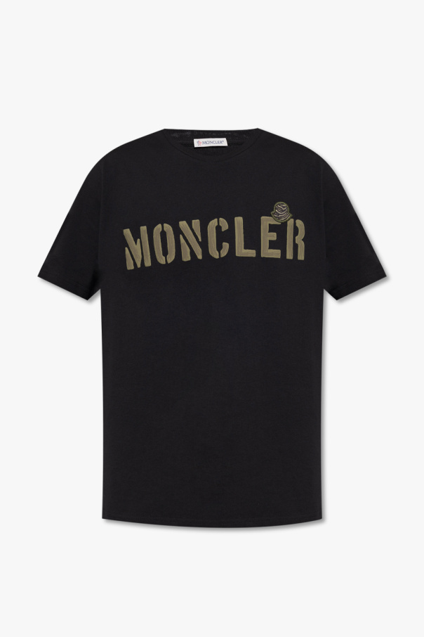Moncler TEEN tie-dye cotton T-shirt Gelb