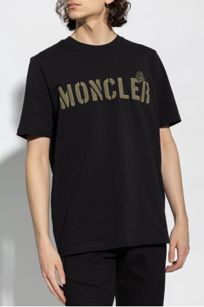 Moncler TEEN tie-dye cotton T-shirt Gelb