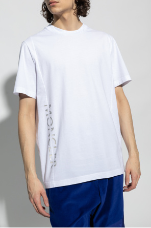 Moncler Boys Cotton Short Sleeve Blanc Shirts