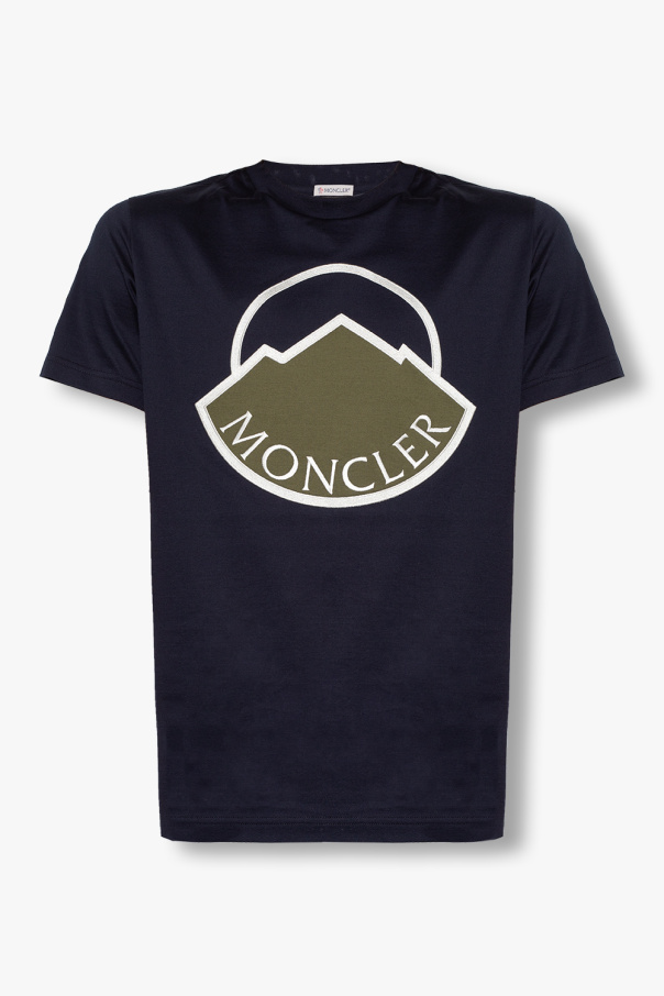 Moncler Green T-shirt For Boy With Pixelated Crocodile
