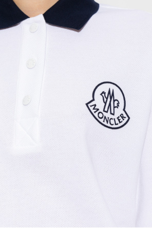 Moncler Moorer long-sleeve wool polo print shirt