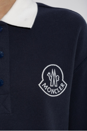 Moncler polo kontrastowym shirt with logo