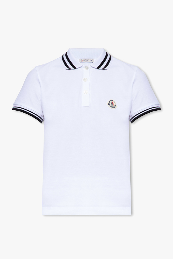 Moncler kontrastowym Polo shirt with logo
