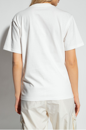 Moncler cotton embroidered-crest T-shirt Blu