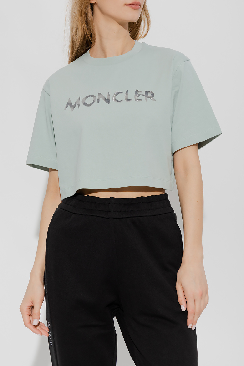 Moncler Cropped T-shirt MARGIELA with logo