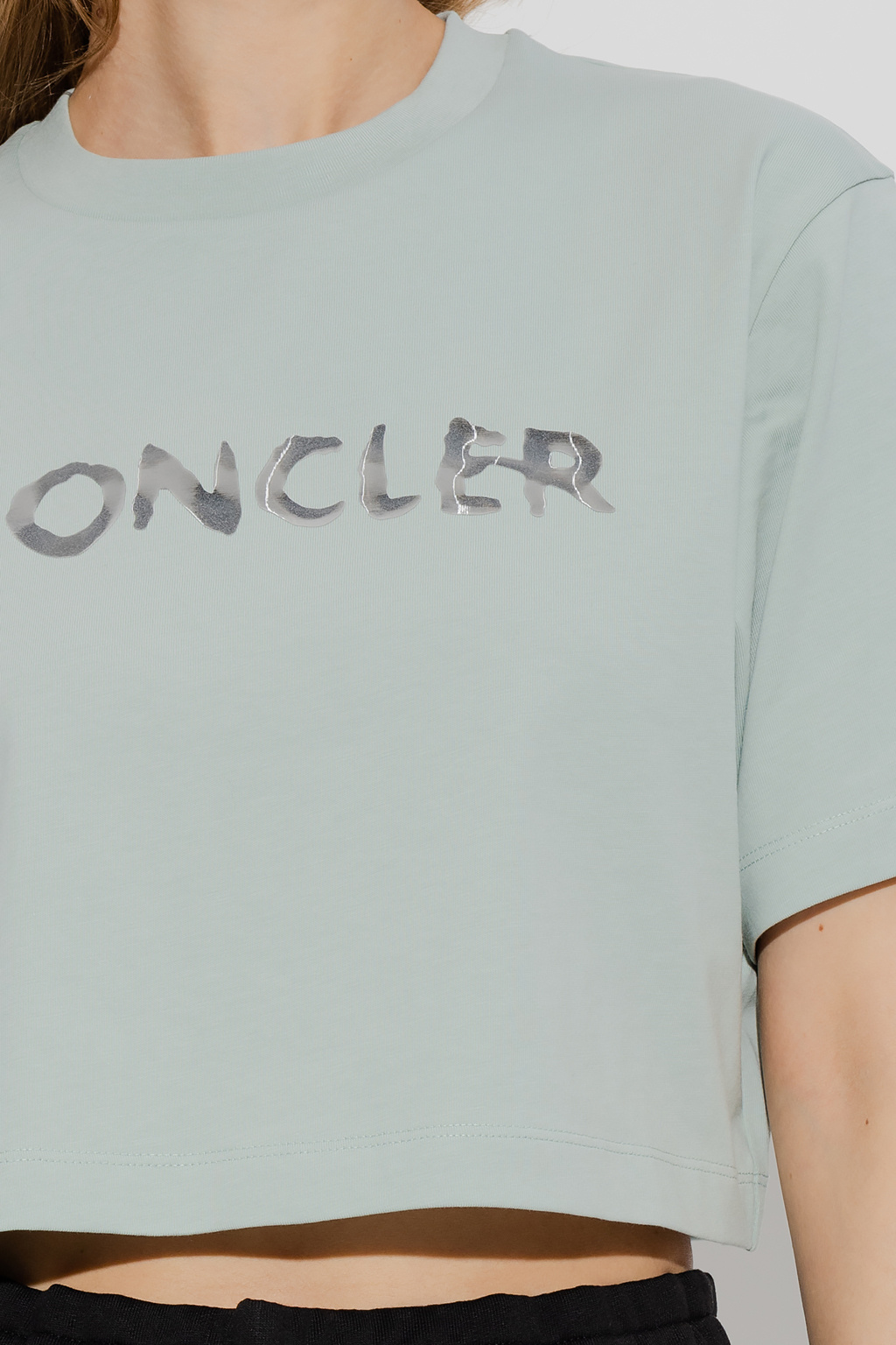 Moncler Cropped T-shirt MARGIELA with logo