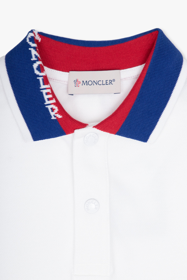 Moncler Enfant Cotton polo shirt with logo