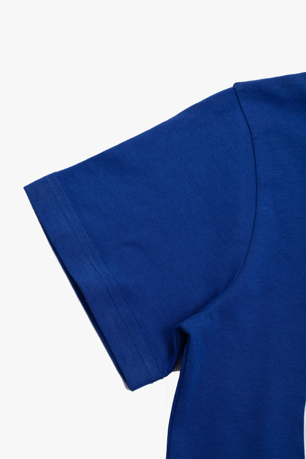 Moncler Enfant Kolor patchwork-detail panelled shirt Blue
