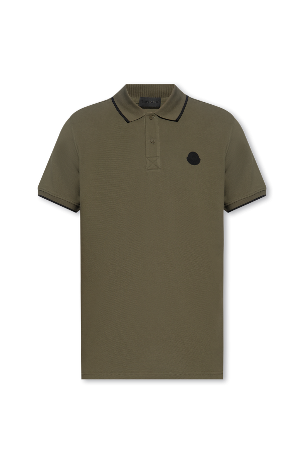 Moncler Cotton polo shirt with logo