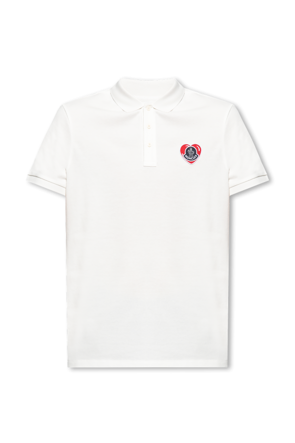White Polo shirt with logo Moncler - Vitkac GB