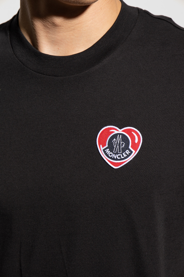 moncler t shirt logo patch
