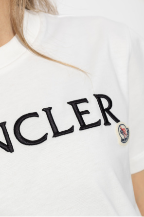 Moncler classic crew-neck T-shirt from featuring khaki