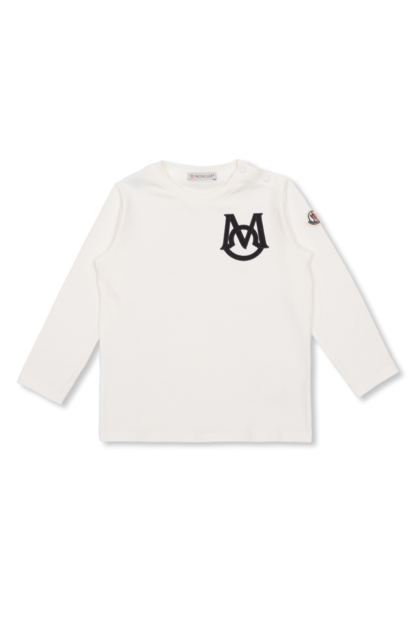 Moncler Enfant Kids logo-embroidered sweatshirt Grau