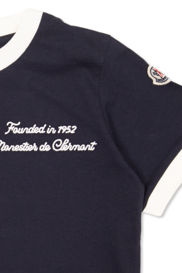 Moncler Enfant Bawełniany t-shirt z logo