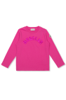 Chloé Kids logo-stripe lace-detail hoodie Neutrals