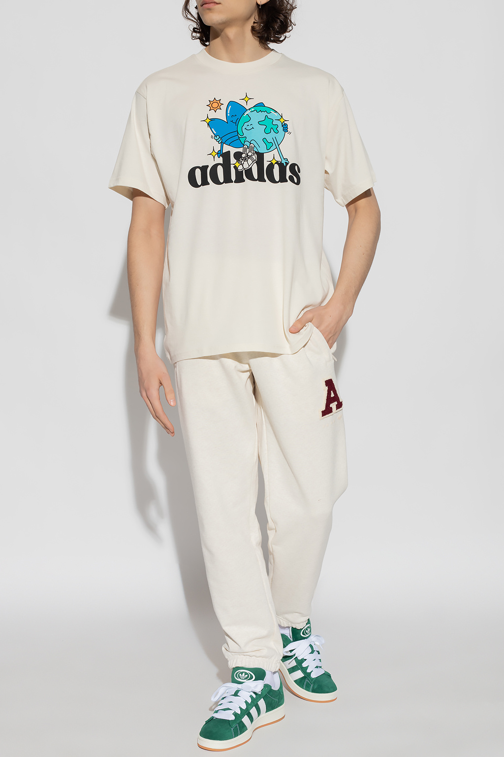 shirt ADIDAS dame Originals - Cream Printed T - IetpShops - espadrille adidas dame femme 2017 forum