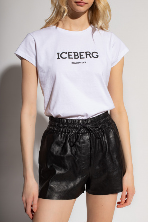 Iceberg Text Stripe Zip Up Hoodie