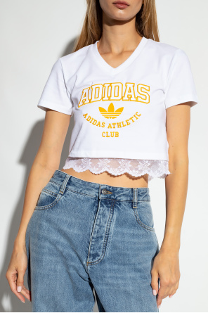 ADIDAS Originals Lace-trimmed T-shirt
