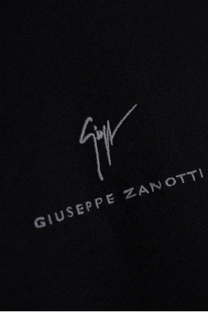 Giuseppe Zanotti Bawełniany t-shirt z wyszytym logo