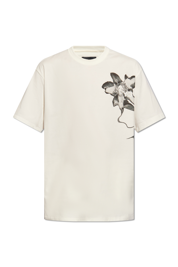 T-shirt with floral motif od Y-3 Yohji Yamamoto