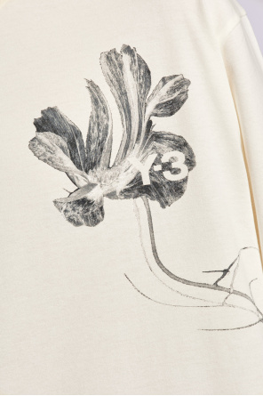 Y-3 Yohji Yamamoto T-shirt with floral motif