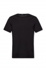 New Balance Granatowy T-shirt z taśmą z logo tylko w ASOS