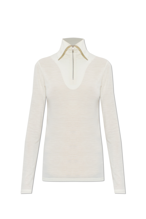 Top with turtleneck od JIL SANDER