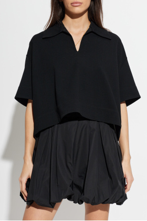 JIL SANDER Loose-fit top with a sweetheart neckline