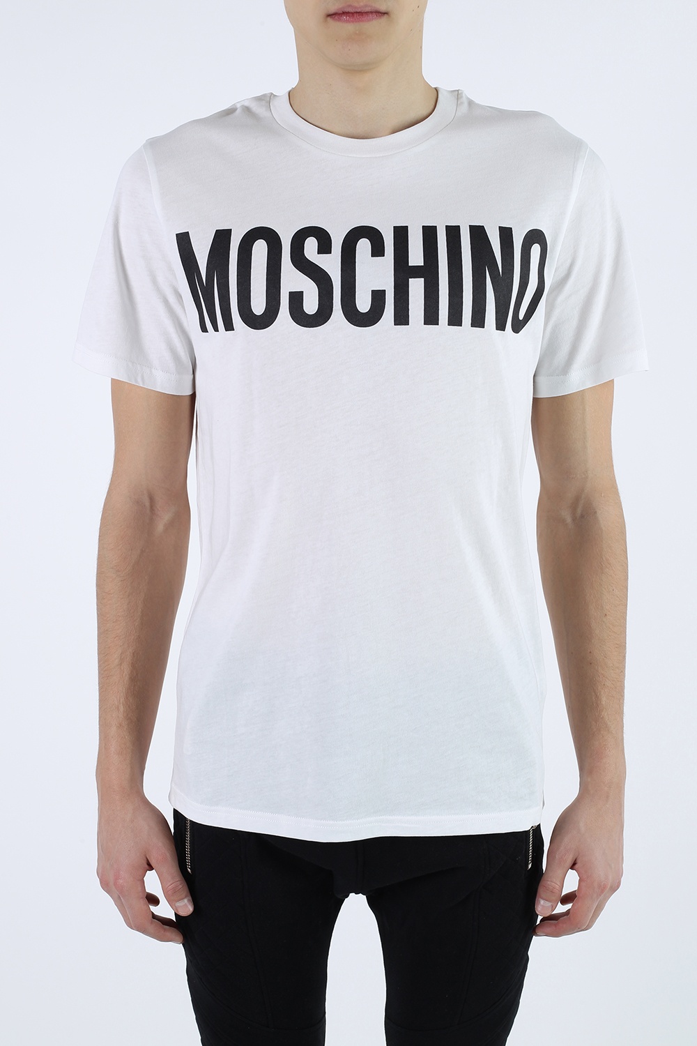 moschino logo print t shirt