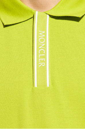 Moncler animal-print cotton polo shirt