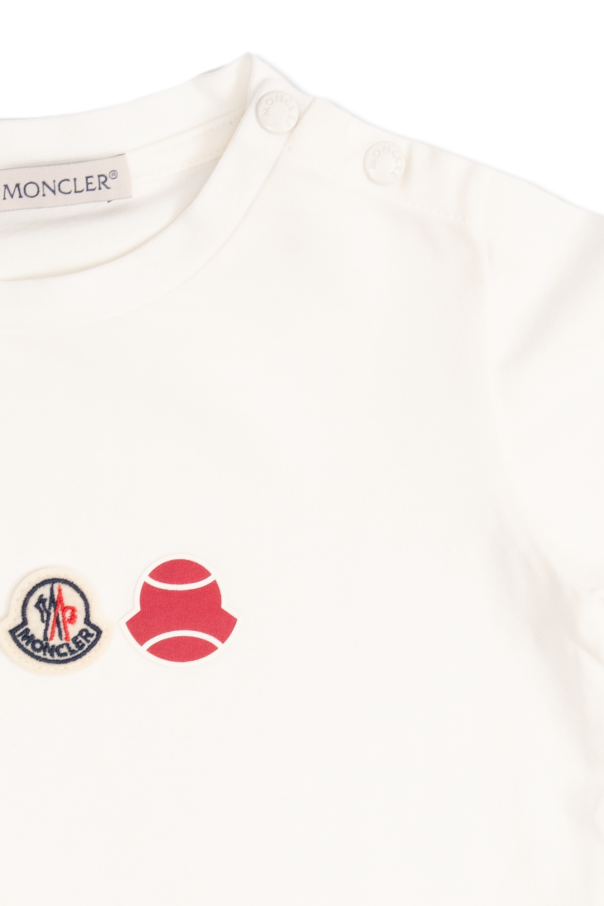 Moncler Enfant T-shirt nero with logo
