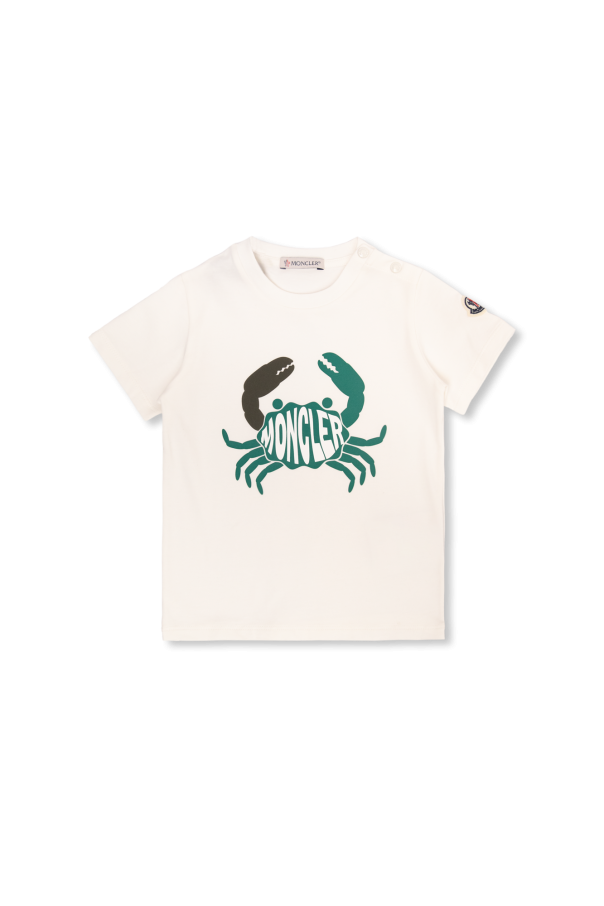 T-shirt with crab motif od Moncler Enfant