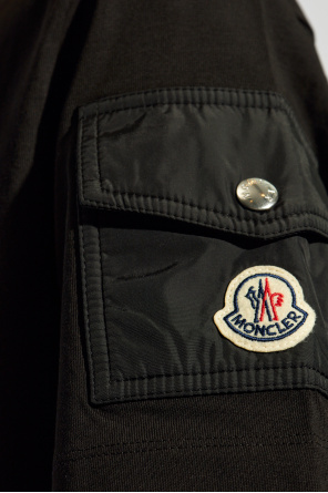 Moncler T-shirt with a pocket on the sleeve