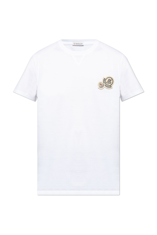 Moncler T-shirt z naszywką z logo