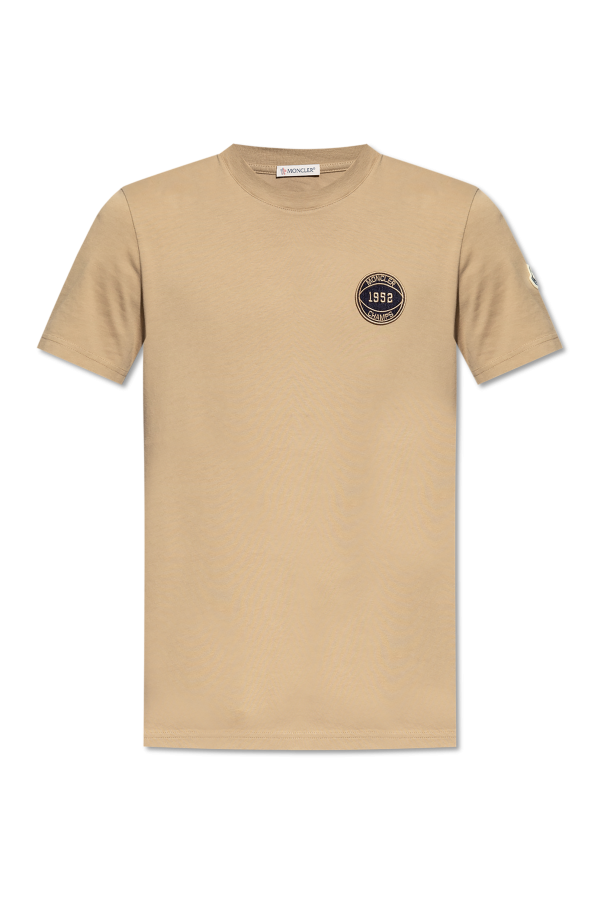 Moncler T-shirt z naszywką z logo