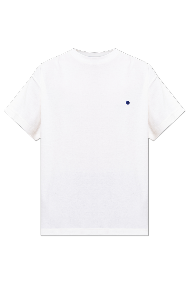 Cotton T-shirt with a Crew Neckline od JIL SANDER