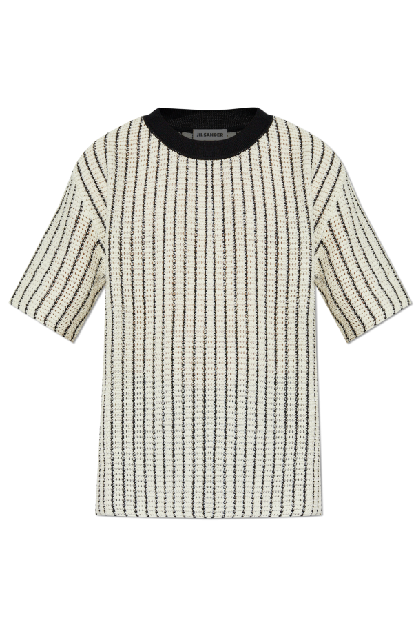 T-shirt with decorative knit od JIL SANDER