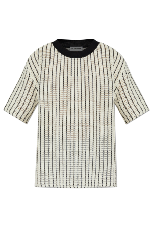 T-shirt with decorative knit