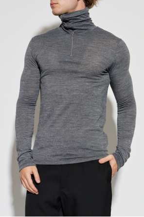 JIL SANDER Camisola com gola com fecho éclair