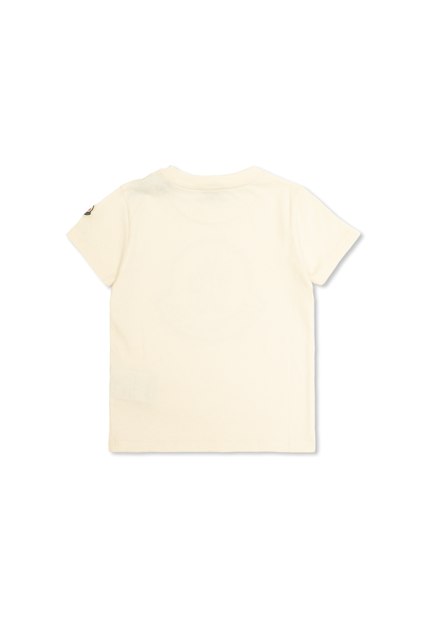 Moncler Enfant T-shirt with logo finished with shimmering crystals