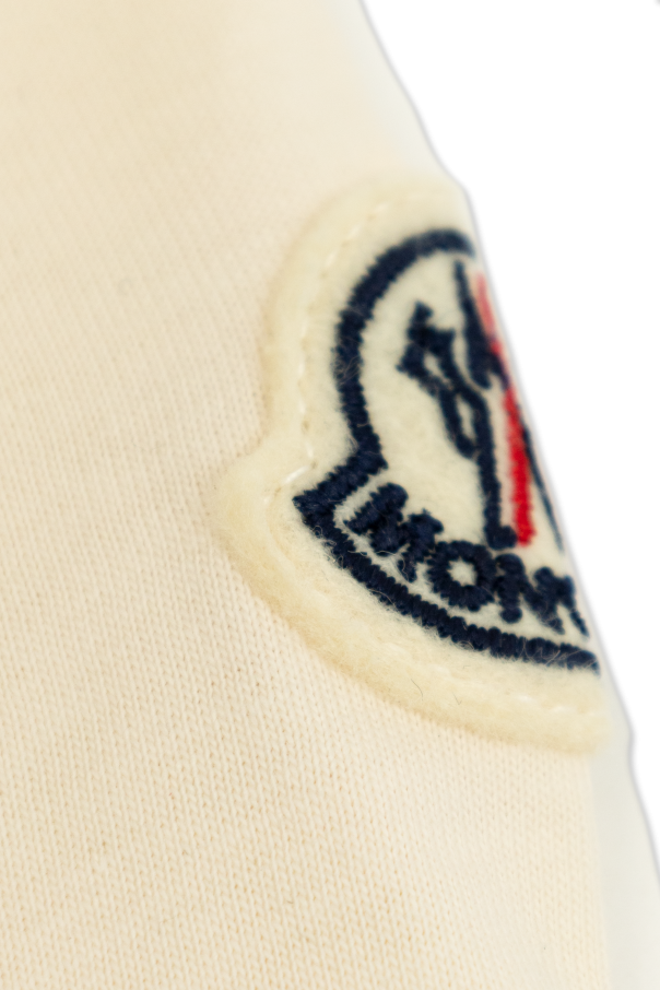 Moncler Enfant T-shirt z logo wykończonym połyskującymi kryształami