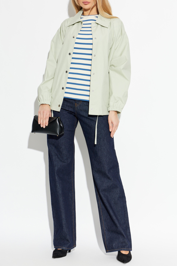 JIL SANDER+ Bawełniany T-shirt ze wzorem w pasy